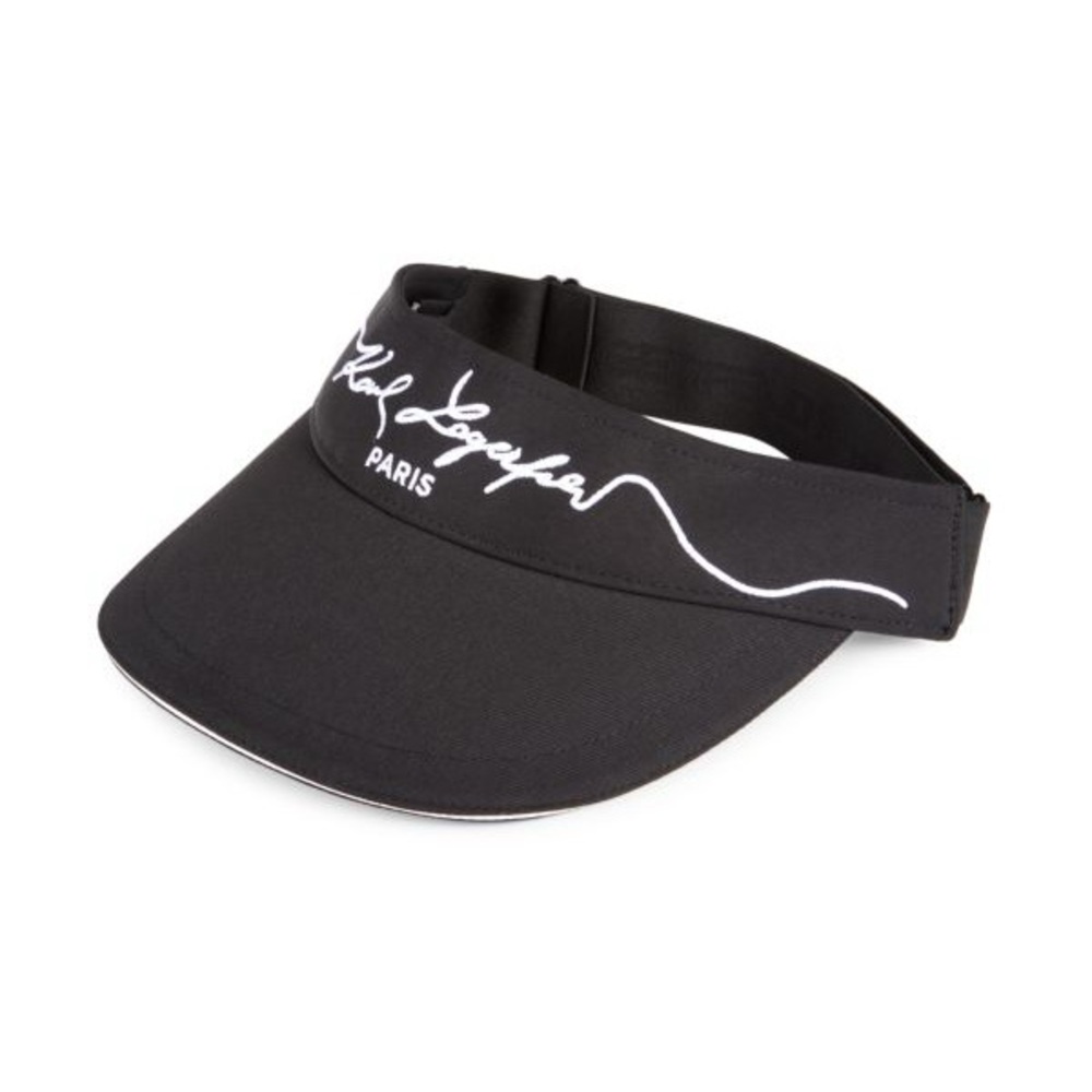 Karl Lagerfeld Black Visor Cap new without tags